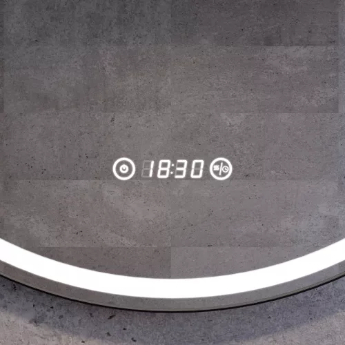 Welland Luxury-Line Como LED tükör - fényerő + színhőfok állítás + páramentesítő + óra