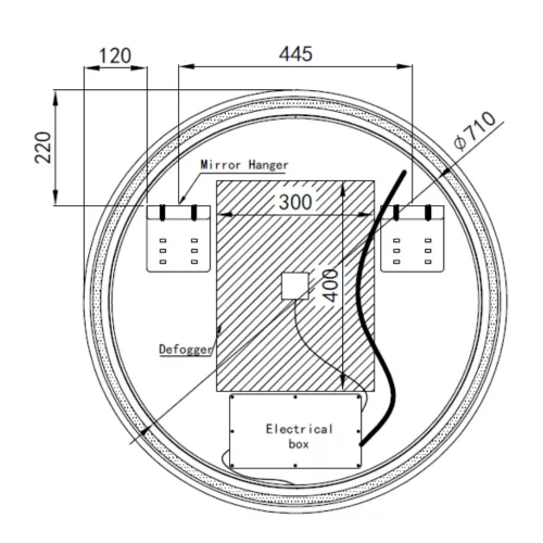 Welland Luxury-Line Como LED tükör - fényerő + színhőfok állítás + páramentesítő + óra