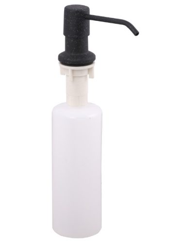 NERO Y582C Gránit Mosogató + Design csap + Adagoló + Szifon (fekete - szemcsés)