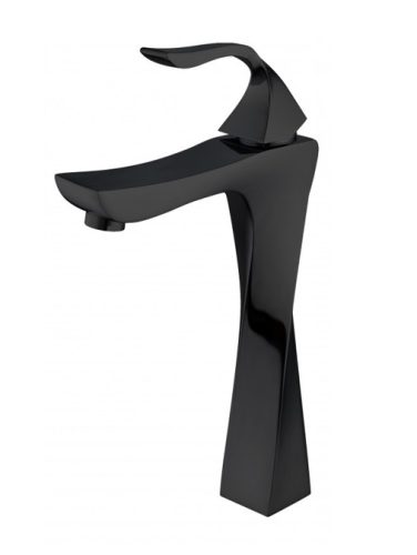 Mexen Estrella magasított fürdőszobai mosdó csaptelep - fekete (72310-70)