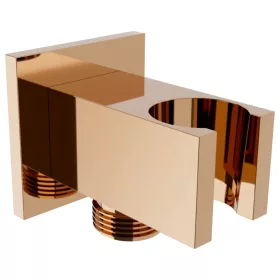   Mexen Cube fali zuhany csatlakozó - zuhanyrózsa tartóval - rosegold (79300-60)