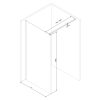 Mexen Kioto walk-in zuhanyfal - átlátszó üveg / arany profil - 90 cm (800-090-101-50-00)