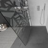 Mexen Kioto walk-in zuhanyfal - átlátszó dekorbetéttel üveg/króm profil - 90 cm (800-090-101-01-85)