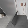 Mexen Kioto walk-in zuhanyfal - átlátszó/tej üveg / rosegold profil - 100 cm (800-100-101-60-35)
