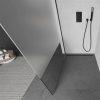 Mexen Kioto walk-in zuhanyfal - átlátszó/tej üveg / fekete profil - 100 cm (800-100-101-70-35)