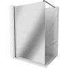 Mexen Kioto walk-in zuhanyfal - tükör üveg / fekete profil - 90 cm (800-090-101-70-50)