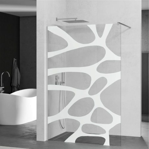 Mexen Kioto walk-in zuhanyfal - átlátszó dekorbetéttel üveg/króm profil - 100 cm (800-100-101-01-97)