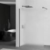 Mexen Kioto walk-in zuhanyfal - tejüveg / fekete profil - 100 cm (800-100-101-70-30)