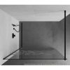 Mexen Kioto walk-in zuhanyfal-átlátszó dekorbetéttel üveg/fekete profil - 100 cm (800-100-101-70-85