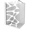 Mexen Kioto walk-in zuhanyfal-átlátszó dekorbetéttel üveg/fekete profil - 100 cm (800-100-101-70-97)