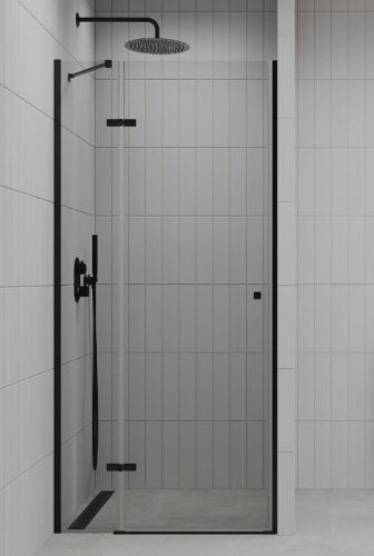 100 cm-es zuhanyajtó fekete profillal