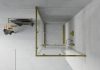 Mexen Rio zuhanykabin elhúzható ajtóval - 80 x 80 cm - arany profil (860-080-080-50-00)
