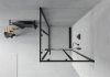 Mexen Rio szögletes kialakítású zuhanykabin, fekete profillal