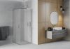 90x90 cm zuhanykabin, tejüveggel, zuhanytálcára vagy közvetlenül a padlóra