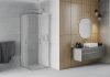 90x90 cm zuhanykabin, tejüveggel, zuhanytálcára vagy közvetlenül a padlóra