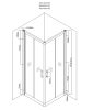 Mexen Rio zuhanykabin elhúzható ajtóval - 90 x 90 cm (860-090-090-01-30)