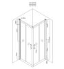 Mexen Rio zuhanykabin elhúzható ajtóval - füstüveg - 90 x 90 cm (860-090-090-01-40)