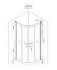 Mexen Rio zuhanykabin elhúzható ajtóval - 80 x 80 cm - füstüveg (863-080-080-01-40)