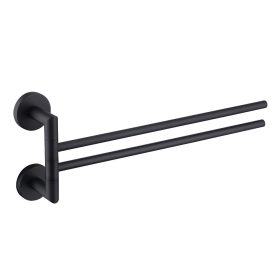   Welland Diamond 2 soros behajtható törölközőtartó rúd - fekete (90308B-B)