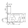 Welland Rimless kompakt/monoblokk WC szett + soft-close WC ülőke