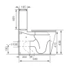 Welland Cono Rimless kompakt/monoblokk WC szett + soft-close slim WC ülőke (szürke)