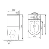 Welland Vision Tornado kompakt/monoblokk WC szett + soft-close slim WC ülőke