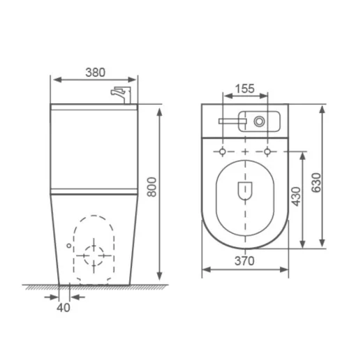 Welland Vision Tornado kompakt/monoblokk WC szett + soft-close slim WC ülőke