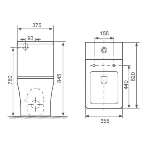 Welland Neo Tornado kompakt/monoblokk WC szett + soft-close slim WC ülőke