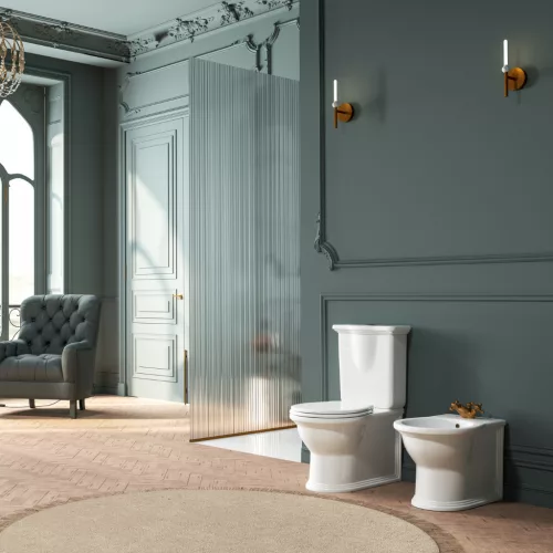 Welland Vintage Rimless kompakt/monoblokk WC szett + soft-close slim WC ülőke