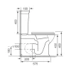 Welland Vintage Rimless kompakt/monoblokk WC szett + soft-close slim WC ülőke