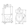 Welland Vintage Rimless kompakt/monoblokk WC szett + soft-close slim WC ülőke