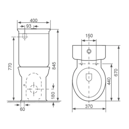 Welland Vintage Rimless kompakt/monoblokk WC szett + soft-close slim WC ülőke