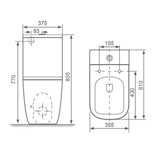 Welland Neo Tornado kompakt/monoblokk WC szett + soft-close slim WC ülőke