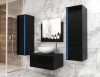 Venezia Alius A1 fürdőszobabútor szett kerámia mosdóval fényes fekete színű
