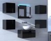 Venezia Alius A25 fürdőszobabútor szett + mosdókagyló + szifon (fényes fekete)