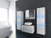 fehér fürdőszobabútor kerámia mosdóval falra szerelhető kivitel