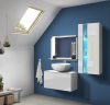 Venezia Alius A34 fürdőszobabútor szett mosdókagylóval szifon fényes fehér színben