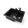 Gránit mosogató NERO Arriva + kihúzható zuhanyfejes Shower csaptelep + dugókiemelő (matt fekete)