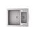 Gránit mosogató NERO Arriva + kihúzható zuhanyfejes Shower csaptelep + adagoló + dugókiemelő (szürke)