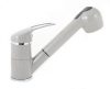 Gránit mosogató NERO Arriva + kihúzható zuhanyfejes Shower csaptelep + adagoló + dugókiemelő (szürke)