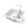 Gránit mosogató NERO Arriva + Design csaptelep + adagoló + dugókiemelő (fehér)