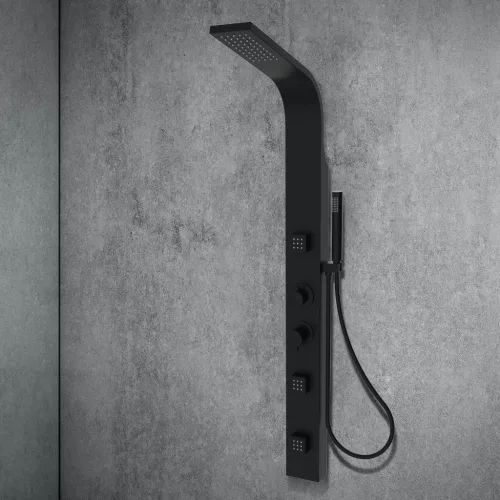 Welland A75 multifunkciós zuhanypanel - fekete