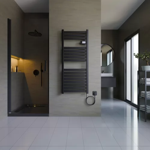 Design radiátor digitális termosztáttal - NERO Italia