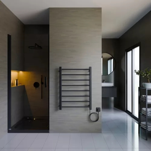 Design radiátor digitális termosztáttal - NERO Italia