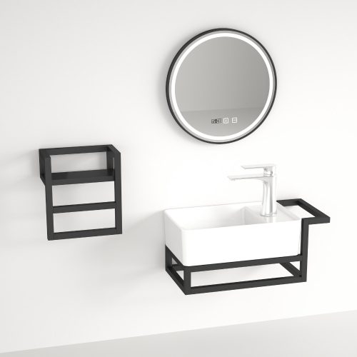 Fürdőszobabútor szett mosdókagylóval és tükörrel