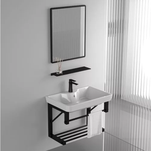 Welland Loft mosdókagyló fali tartókonzollal - 55 cm