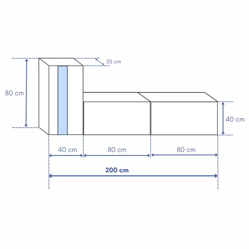 Intenso Concept-11 nappali faliszekrény sor
