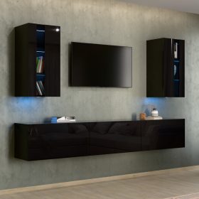 Intenso Concept-21 nappali faliszekrény sor - 240 cm - fekete