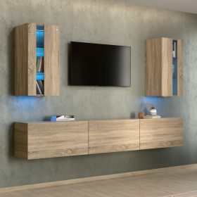 Intenso Concept-21 nappali faliszekrény sor - 240 cm - sonoma