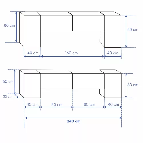 Intenso Concept-25 nappali faliszekrény sor